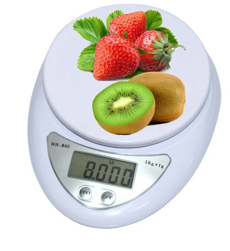 Digital Scales 5KG / 1G Postal Kitchen Cooking Food Diet Kg Oz Lb G