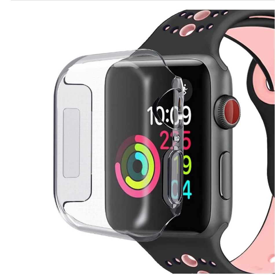 

for Apple watch 40mm 44mm Serie 4 Shockproof Case Cover Screen Protector for iWatch 4 TPU Transparent Dropproof Waterproof
