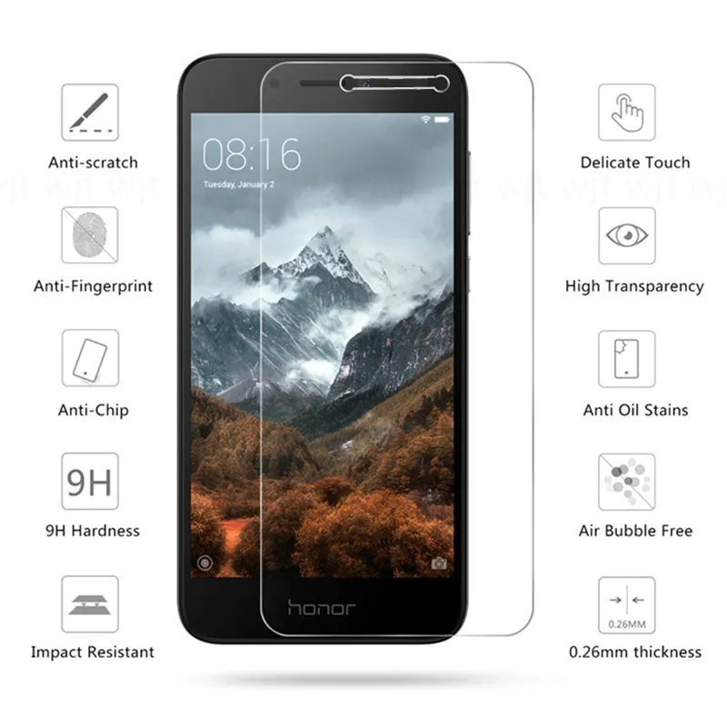 9H покрытие из закаленного стекла для huawei P8 P9 Lite Защита экрана для Honor 8 Lite GLAS Sklo Защитная пленка для телефона
