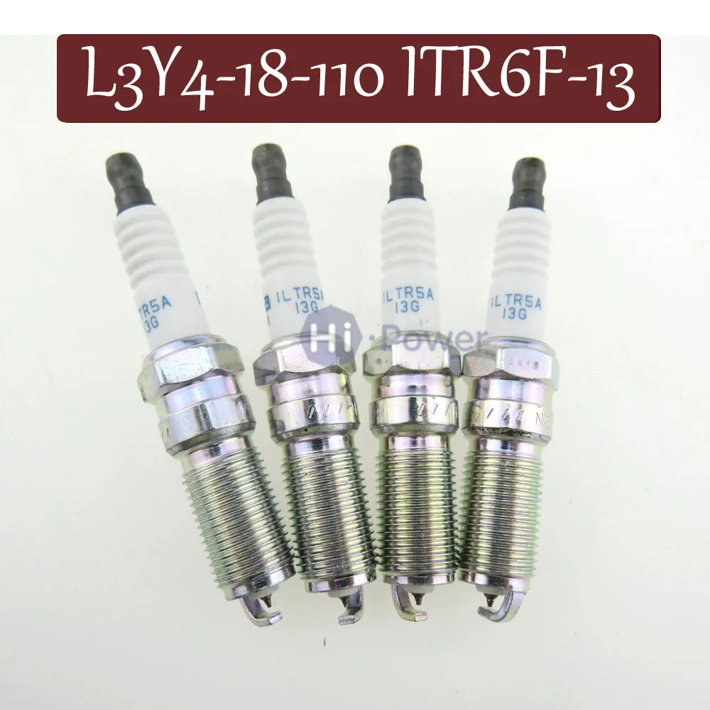 Iridium Spark Plug L3Y2-18-110 ILTR5A-13G ITV16 3811 6859, LFJD-18-110-9U LFG1-18-110 LFJD-18-110, 0000-18-L3Y2 000018L3Y2, LFJD181109U LFG118110 LFJD18110 for Mazda 3 5 6 CX-7 Tribute 2