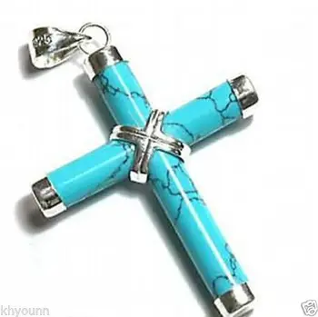 

wholesale good Hot sale new Style >>>>>New Prayer Cross Crucifix stone Women Men Pendant Necklace fast Chain Natural Color