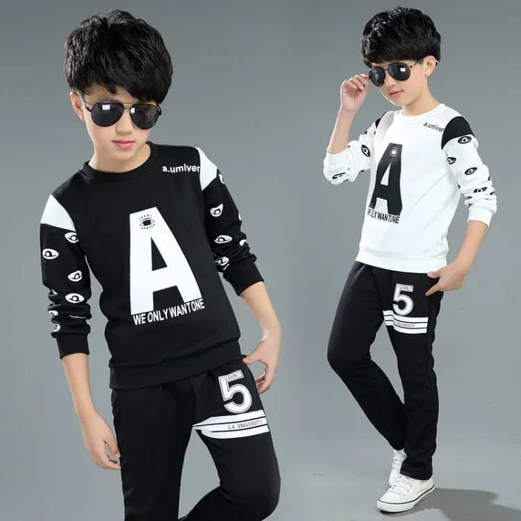 

2018 New arrival Clothes Sets Boy Shirt+Pants Suit Clothing Set Clothes Sport Suits Baby Boy Clothes Children Clothes 4-13T
