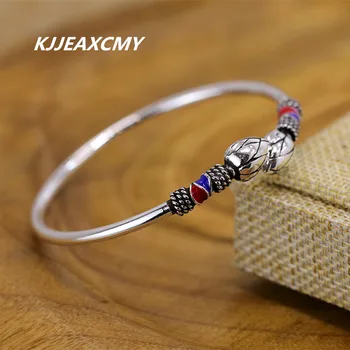 

KJJEAXCMY 990 silver bracelet Retro Style Bracelet Adjustable Adjustable Bracelet lotus female Bracelet
