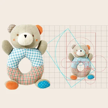 

Newborn Kids Baby Toys Animal Squeaker Bar Toys Baby Hand Enlightenment Plush Doll Kids Soft Handbells Rattles