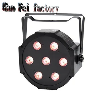 

7X12W Led Par Light Rgbw 4In1 Flat Par Led Dmx Control Disco Lights Professional Dj Equipment Stage Lighting