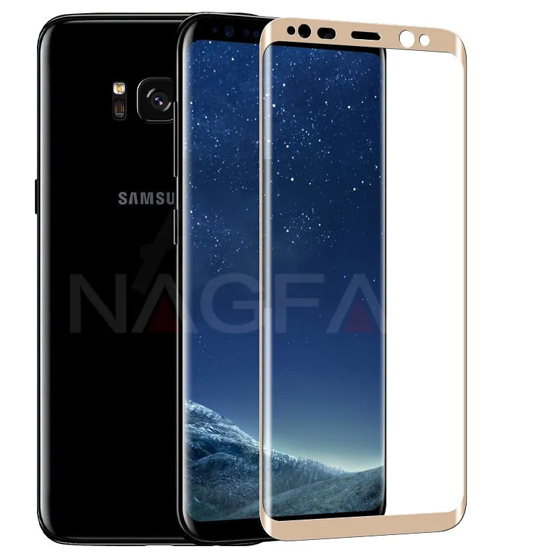 NAGFAK Передняя и задняя пленка для защиты экрана для samsung Galaxy S9 Plus S8 Plus 3D изогнутая мягкая защитная задняя пленка S9 S8 не стекло - Цвет: Front Gold