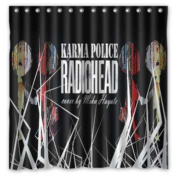 

Polyester Shower Curtain Radiohead Modern Design Waterproof Fabric Curtains For Bathroom 180x180cm Free Shipping