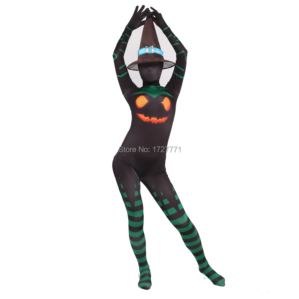 (JXY002)Full Body Lycra Spandex Zentai Suit Pattern Bodysuit Halloween