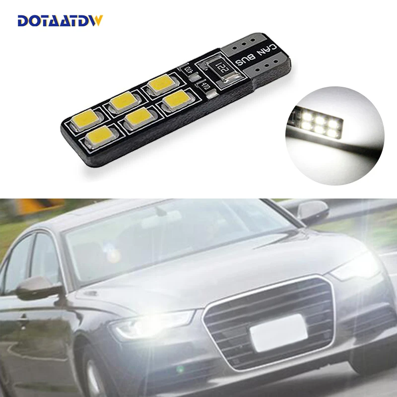 

1x T10 W5W 2835 SMD LED Error Free Canbus Eyebrow Eyelid Light Bulb For AUDI A2 A3 8L 8P A4 B5 B6 A6 4B 4F A8 D2 TT C5 C6