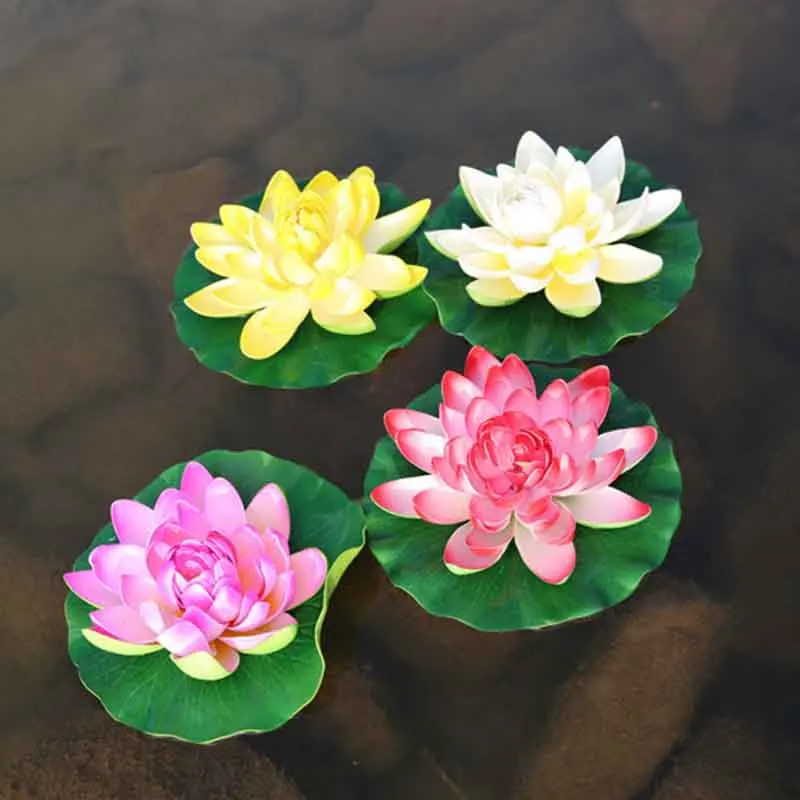 Украшение для аквариума имитация цветок лотоса мини искусственный пруд DIY домашний Аквариум Украшение случайный цвет