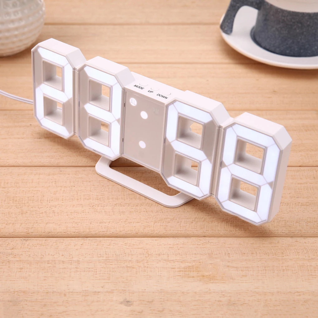 

LED Alarm Clocks Desktop Table Digital LED Wall Clocks 24H 12H Display with Snooze Function Home Decoration