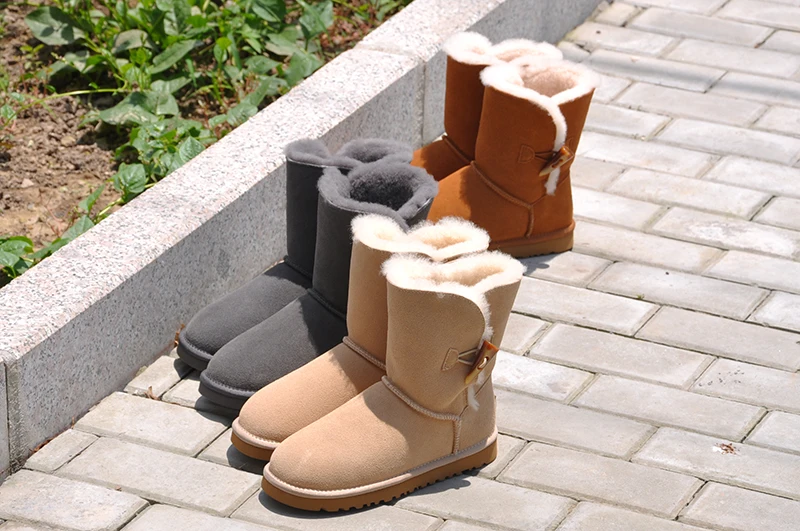 UVWP/Новинка; модная женская обувь; высококачественные водонепроницаемые зимние сапоги из натуральной кожи; зимние сапоги на натуральном меху; теплые классические женские сапоги