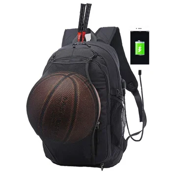

Men Sport Backpack Laptop basketball Bag For Teenager Boy Soccer Ball Pack Bag Training Football Basketball Net