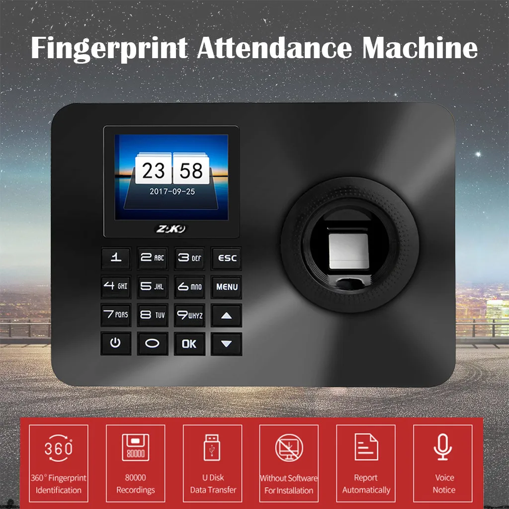 

HD 2.4 Employee Fingerprint Recorder Biometric Reader Attendance Machine 5.22