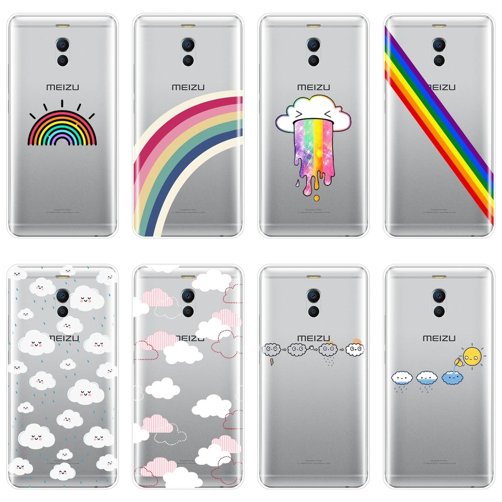 Задняя крышка из ТПУ для Meizu M2 M3 M5 M6 Note Веселый Радужный Мягкий силиконовый чехол