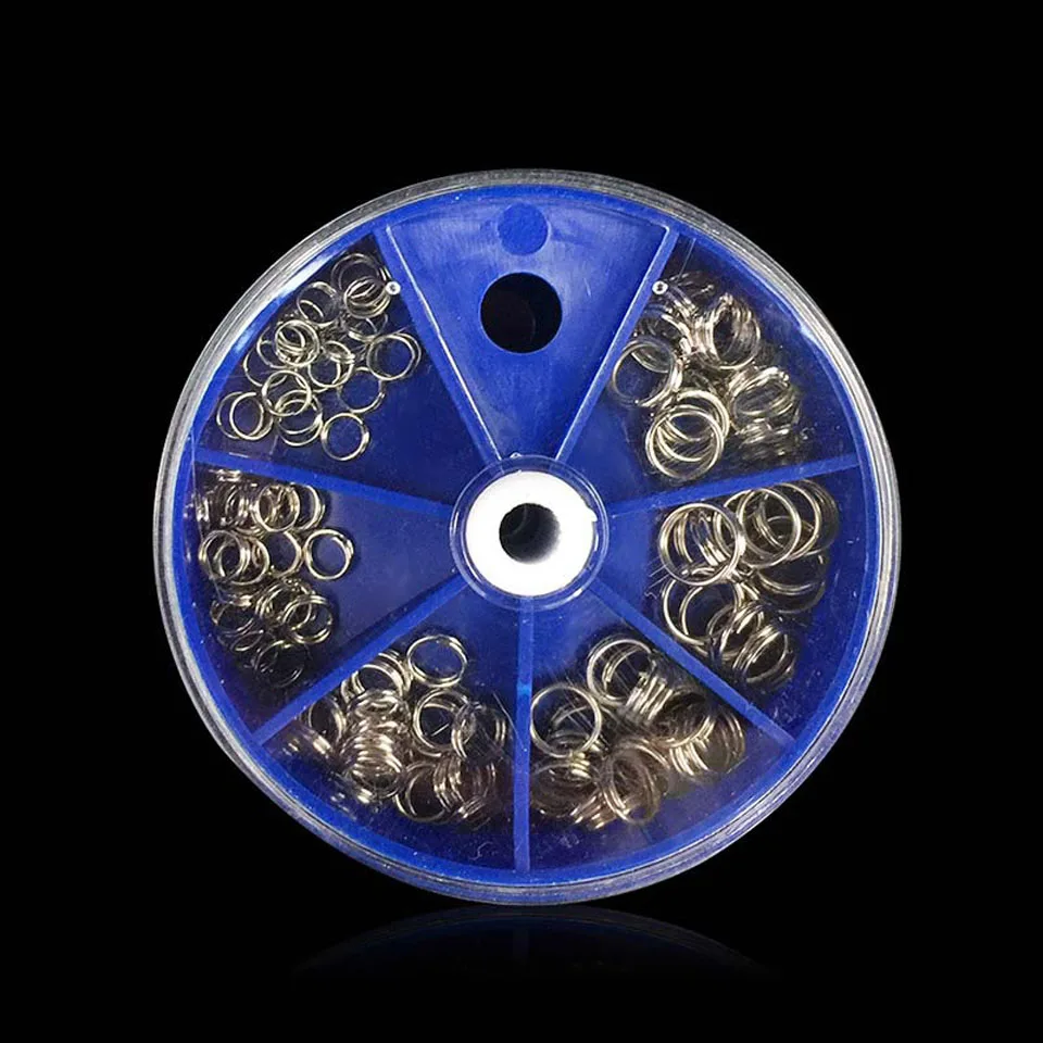Fishing accessories 116PCS/Lot for Stainless Steel Split Rings set Fishing split ring connector Blank Lures Crank bait