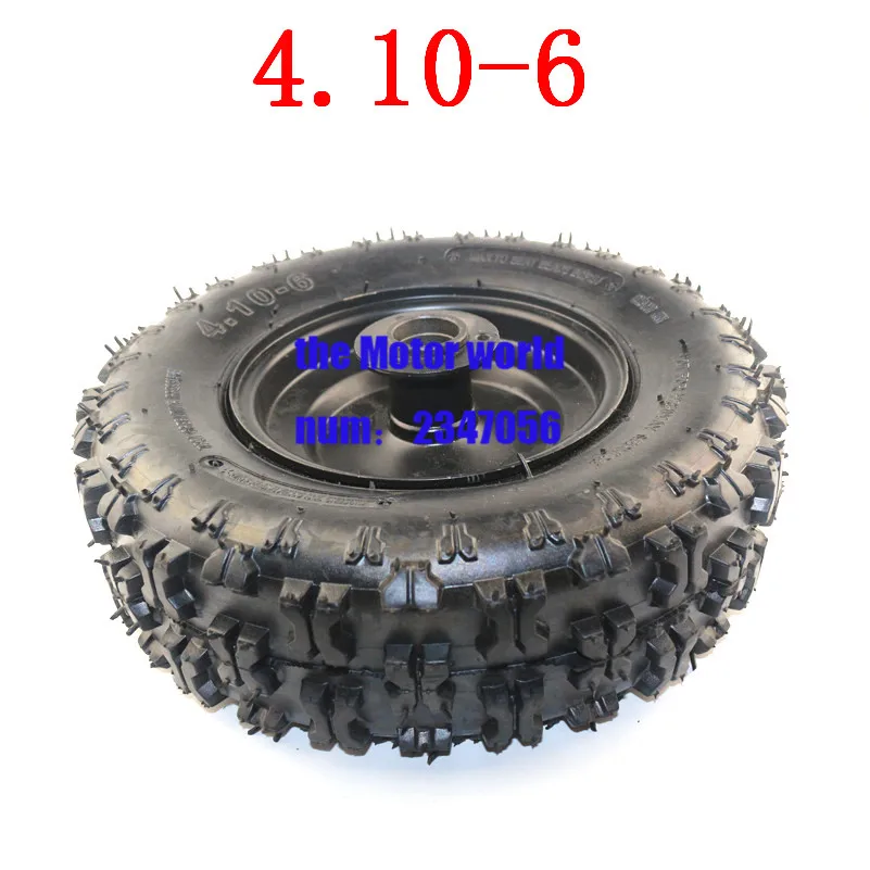 4 Sets of Front & Rear Tire 4.10-6 Go Kart ATV Tires W/ 6" Wheels Rims Scooter 
