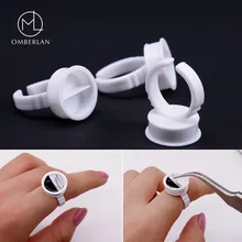 100 шт. клеевое кольцо, одноразовые клеящиеся поддоны, наборы для наращивания ресниц, накладные ресницы, пигмент-держатель для тату, инструменты для макияжа, LAUKISS