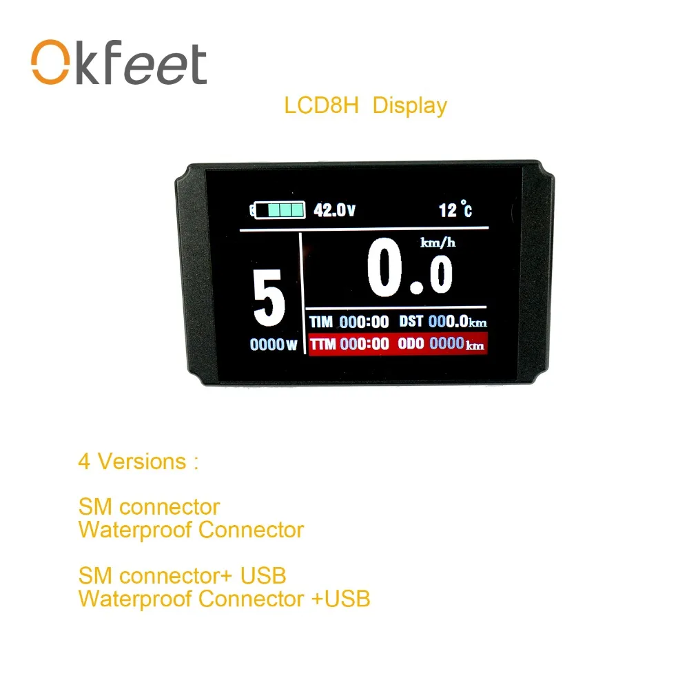 Sale okfeet KT kunteng Display  Ebike Kit 24V 36V 48V 72V Intelligent Control Panel LCD5 3 6 7 8H LED880  Parts KT 5