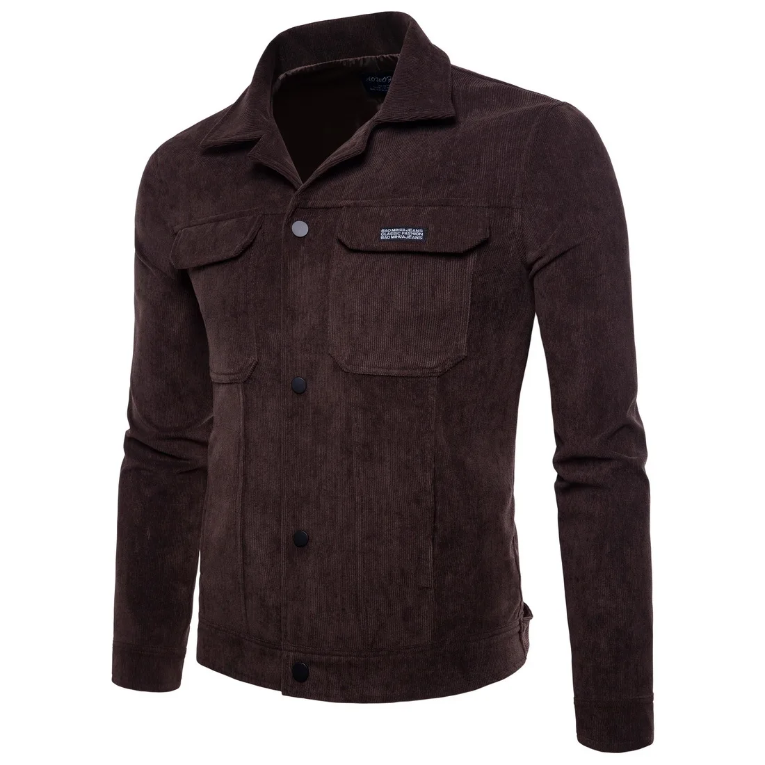 

2018 Autumn Winter Curduroy Jacket Men Casual Clothes Long Sleeve Single Breasted Button Closure Vintage Chaqueta Hombre
