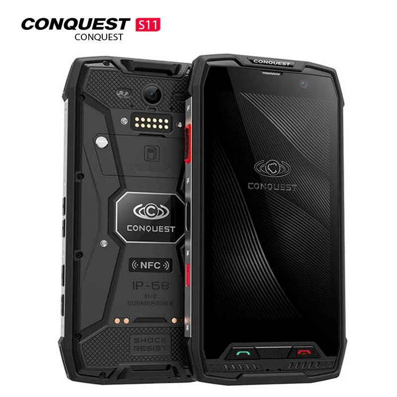 Conquest S11 водонепроницаемый ударопрочный смартфон 7000 мАч 4G 4 Гб + 64 ГБ 128 NFC OTG Android 7 0