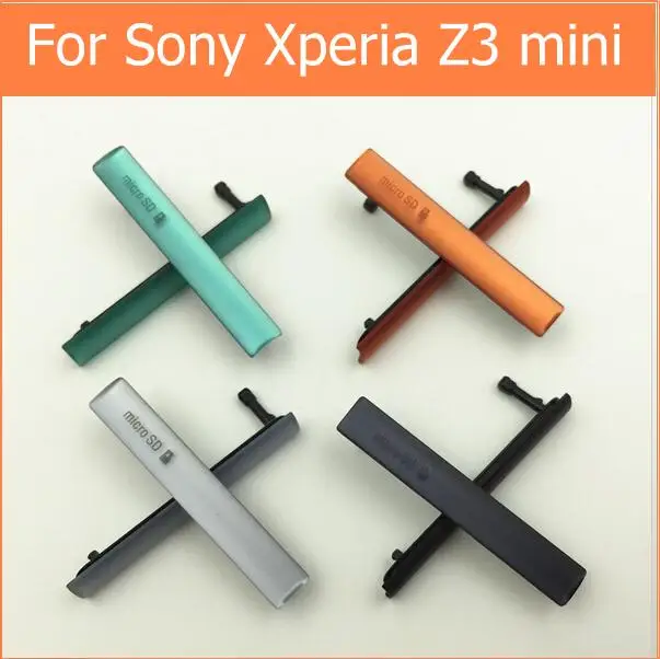 

100% New Genuine Port & SIM Card Port Slot + USB Charging Port Dust Plug Cover for Sony Xperia Z3 mini z3 compact M55W