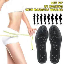 1 пара Акупрессура магнитный массажер стоп стелька терапия рефлексотерапия боли рельефные подушки