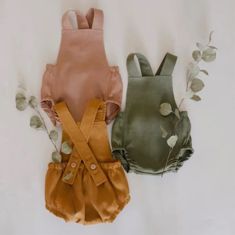 جميل طفل الفتيان رومبير 2019 الصيف الرضع فتاة الصلبة ثوب فضفاض عموما الوليد الطفل ملابس من قطعة فتى حمالة رومبير