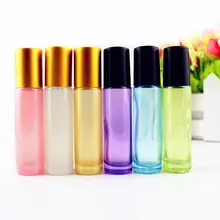 1 шт. Высокое качество 10 мл толстое стекло рулон на бутылке пустые флаконы для эфирных масел с шариком из нержавеющей стали