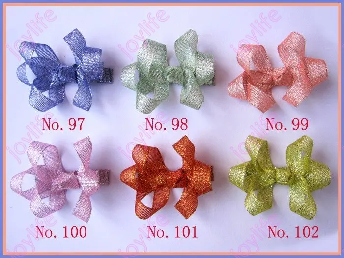 

free shiping 1000pcs 2.5'' fashion lotus hair bow clips mix color boutique hair bows girl hair clips
