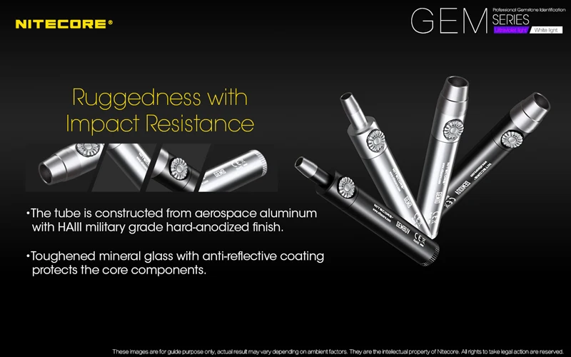 Nitecore GEM SERIES Professional Gemstone Identification Flashlight with Ultraviolet Light  White Light (22)