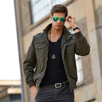 

New 2018 Men's 3 Colors Military Jackets Winter Cargo Plus Size M-3XL Man Casual Coats Army Clothing Brand Jacket&Coat 9931