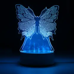 Smuxi USB 3D светодиодный ночник лампа Illusion Цвет Изменение RGB декор стола настольная лампа ночник с 24Key удаленного управление DC5V