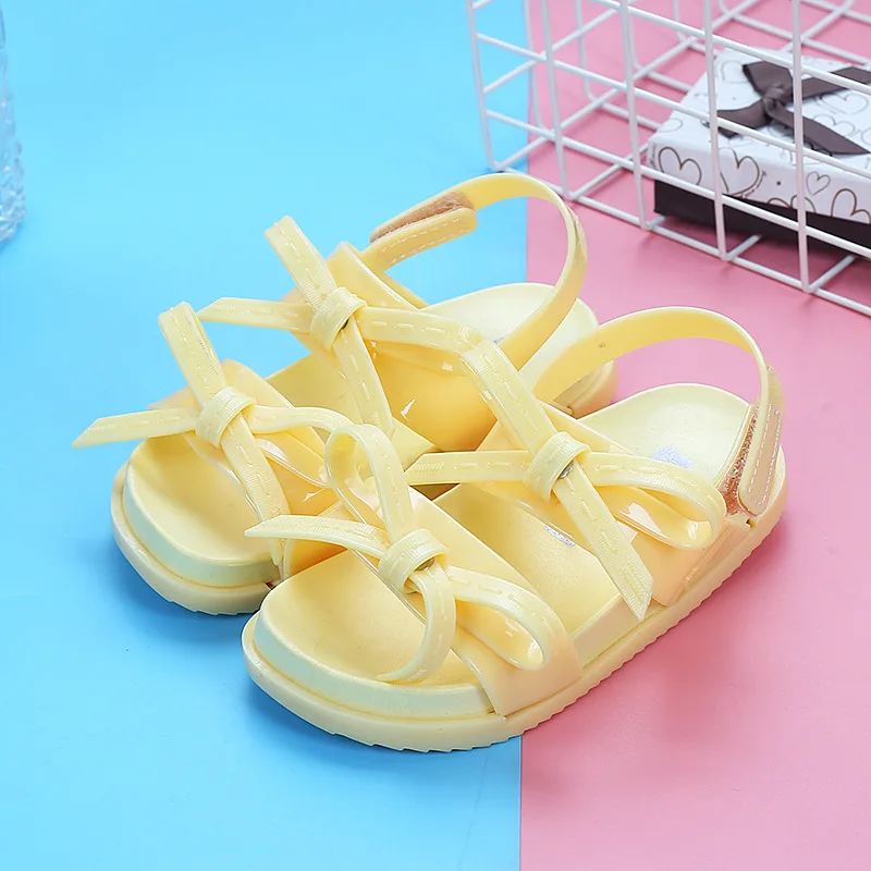 

2019 New Mini Melissa Bow Girl Jelly Sandals Children Sandals Kids Shoes Non-slip Melissa Princess Shoe Toddler High Quality