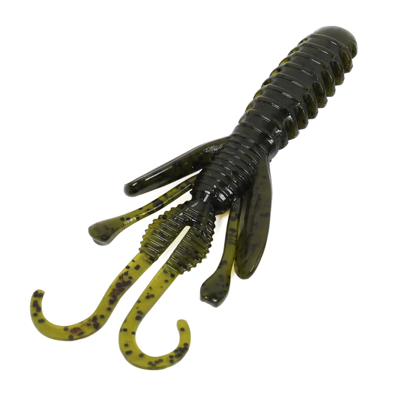 85mm 4.5g ghost shrimp soft bait bass catfish bait fishing lure 6pcs