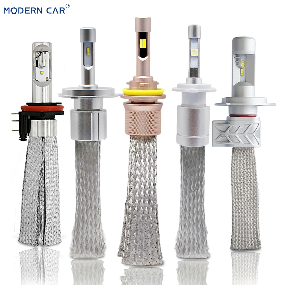 

MODERN CAR 60W 8000LM 6000K LED Headlight Bulb Copper Belt White Amber Car Headlamp Error Free Canbus H7 H11 H4 H1 9005 9006 880