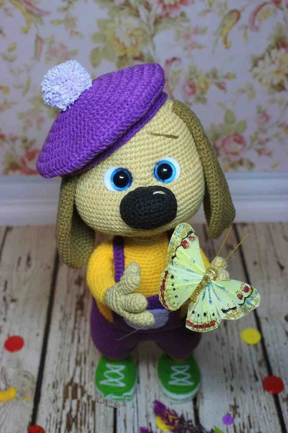 Игрушки для вязания крючком amigurumi собака девушка Номер модели b0143|Мягкие игрушки