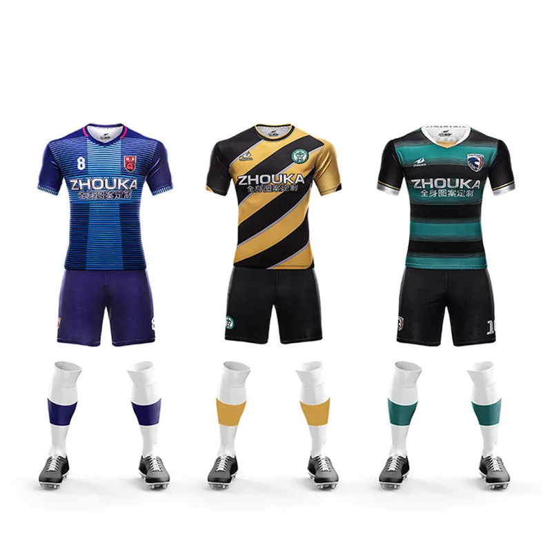 

Design Men Women Soccer Jerseys Football Uniform Wear Customized Any Color Pattern Polyester Sublimation Print Football Uniform