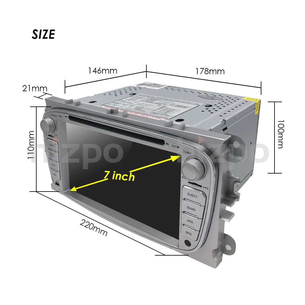 Автомобильный мультимедийный плеер gps 2 Din dvd-плеер для FORD/Focus/S-MAX/Mondeo/C-MAX/Galaxy Автомагнитола Bluetooth SWC RDS SD