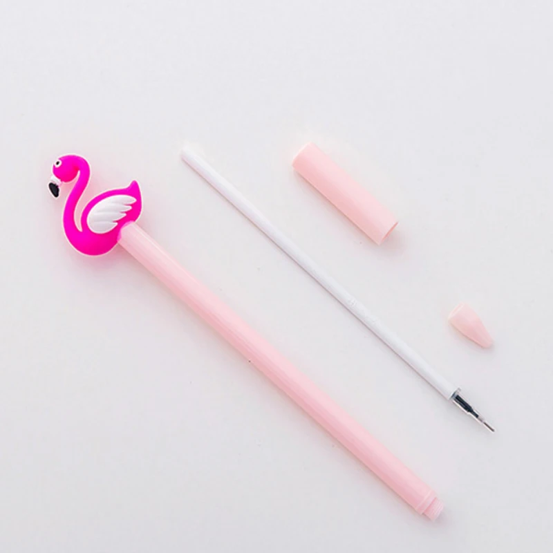 30 шт./лот Kawaii розовый Фламинго мультфильм гелевая ручка подарок Канцтовары школы