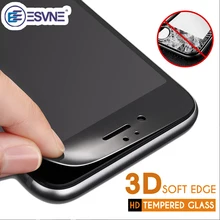 ESVNE 2 шт./лот 3D мягкие edge Full Cover Плёнки закаленное стекло для iPhone 7 стекло 9H твердость защитное стекло на айфон 7 Plus Экран Protector глянцевая