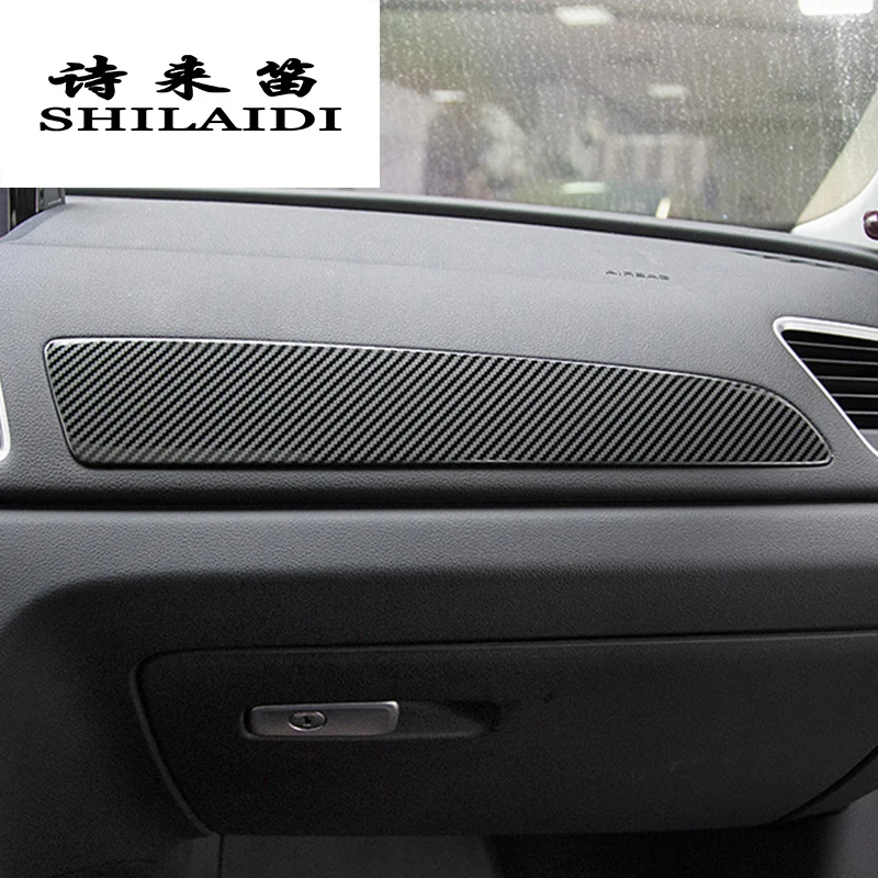 

Car Styling Center Console Dashboard Trim Auto Door Decoration Cover Stickers Trim Carbon Fiber For Audi Q3 Interior Accessories