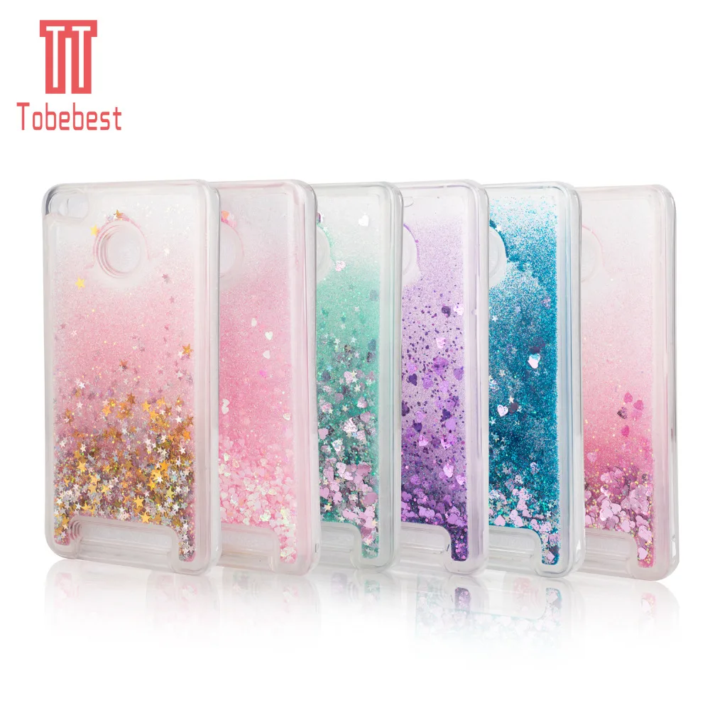 

Cover For Xiaomi redmi 3S/redmi 3 pro Fashion Dynamic Flowing liquid Glitter Paillette Quicksand Soft TPU Crystal Clear Fundas