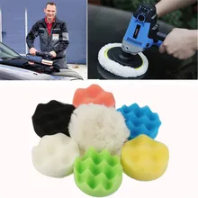 Новая Автомобильная губка для ремонта инструментов 7 шт. 3 дюймов высокая качественная вафельница воском полировка шлифовка губки, полировальная машинка для автомобилей с эксцентриковым, адаптер для дрели