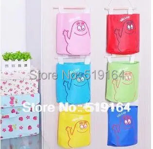 

5PCS/LOT Lovely and Creative Canvas Storage bag Colorful Hanging Storage bag