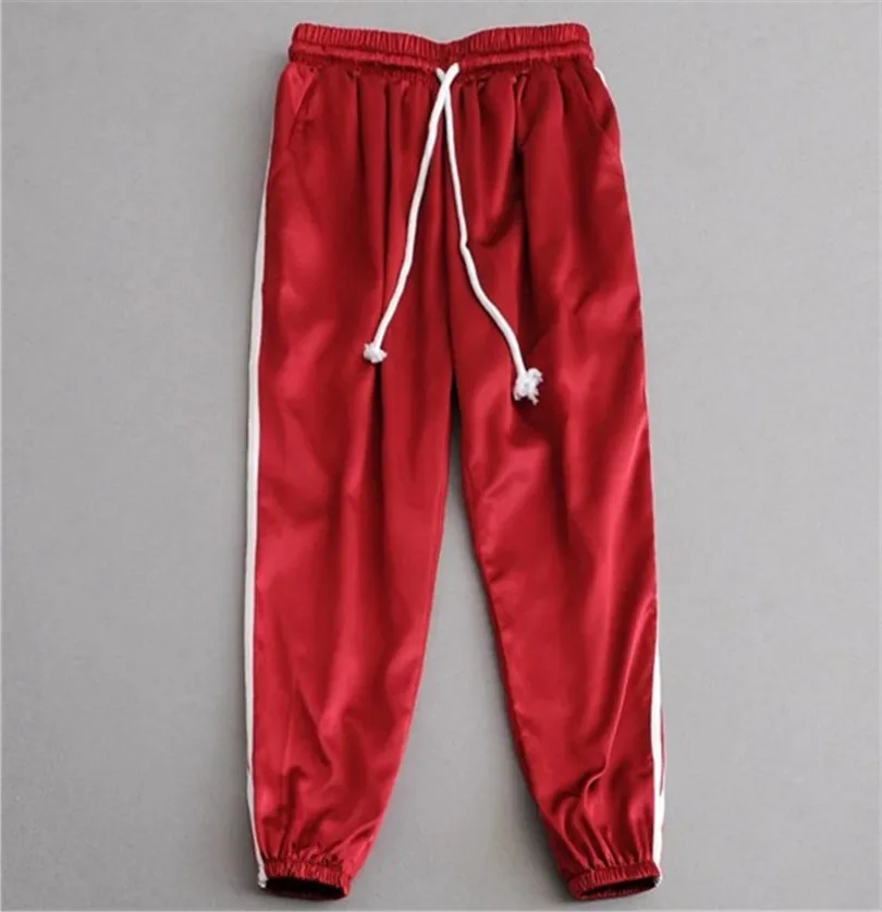 Color plata Nuevo Hip Suelto Necking Acetato Negro rosado Plana Ninguno Lulu 2017 Cielo Cordón rojo Leggings Promoción Casuales Nylon Femenino caqui azul hop Mediados Pantalones zqPxSvZw