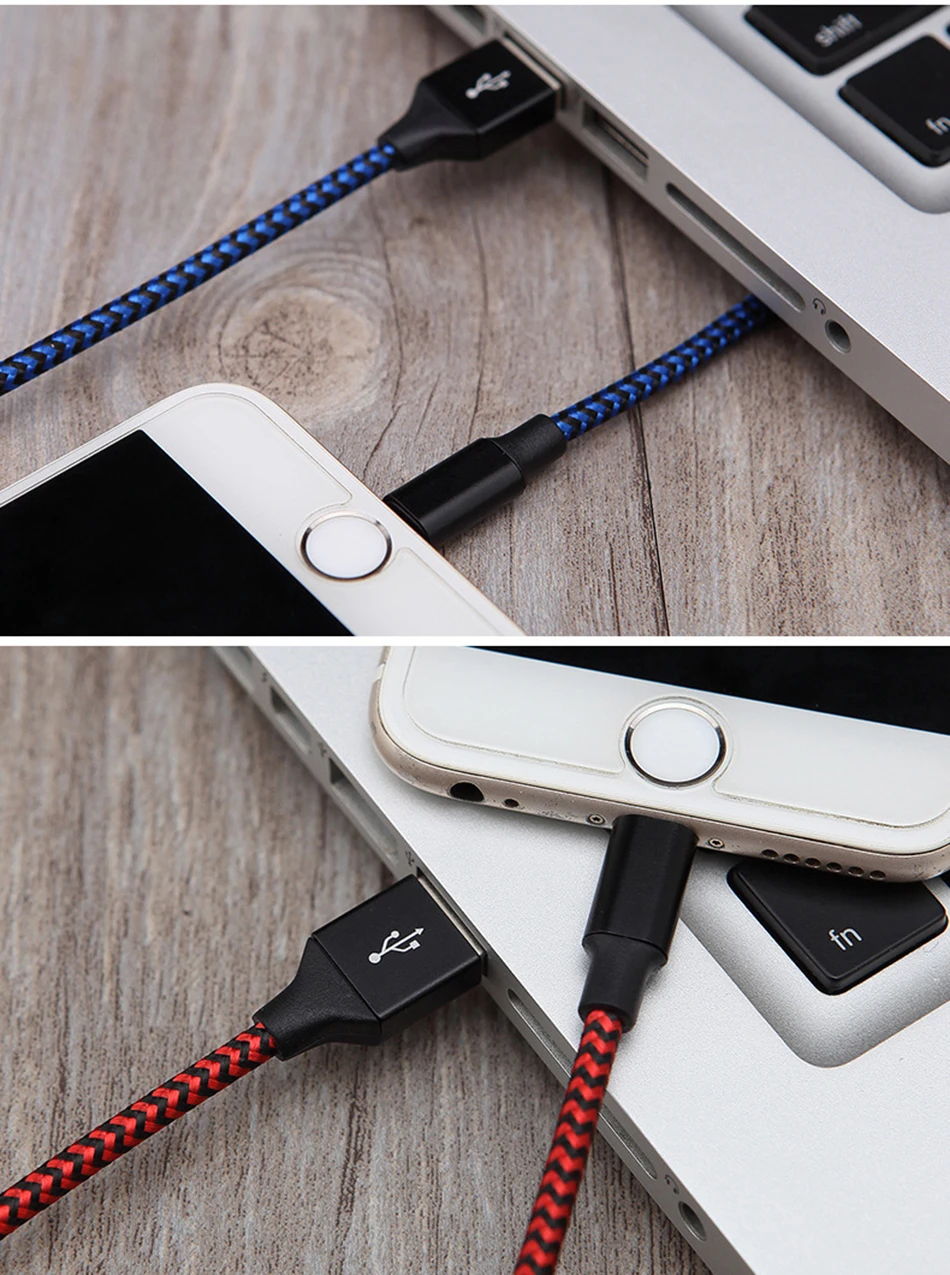 NOHON Nylon Charger Cable Quick Charging For iPhone X 10 8 7 6 5 Plus For iPad Mini IOS 9 10 11 Phone Lighting Charge Cables 1M (14)