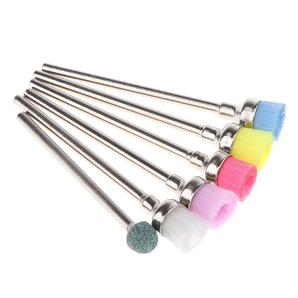 Cuticle Nail Drill Bits Set 6PCS Silicon Carbide Nail Files Bit Manicure Pedicure 3/32 inches