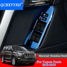 Автомобильный Стайлинг из нержавеющей стали 4 шт./компл. межкомнатные двери окна лифт переключатель панель Крышка для Toyota Prado украшения Аксессуары