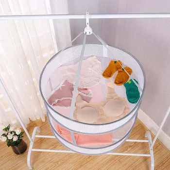 

Windproof Clothes Drying Net For Sweater Bra Underwear Hanging Drying Rack Laundry Basket Mesh Folding Nets Flat Out to Dry